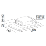 Fulgor FCHD 1200 RC X 120厘米 610m³/h 天花式抽油煙機